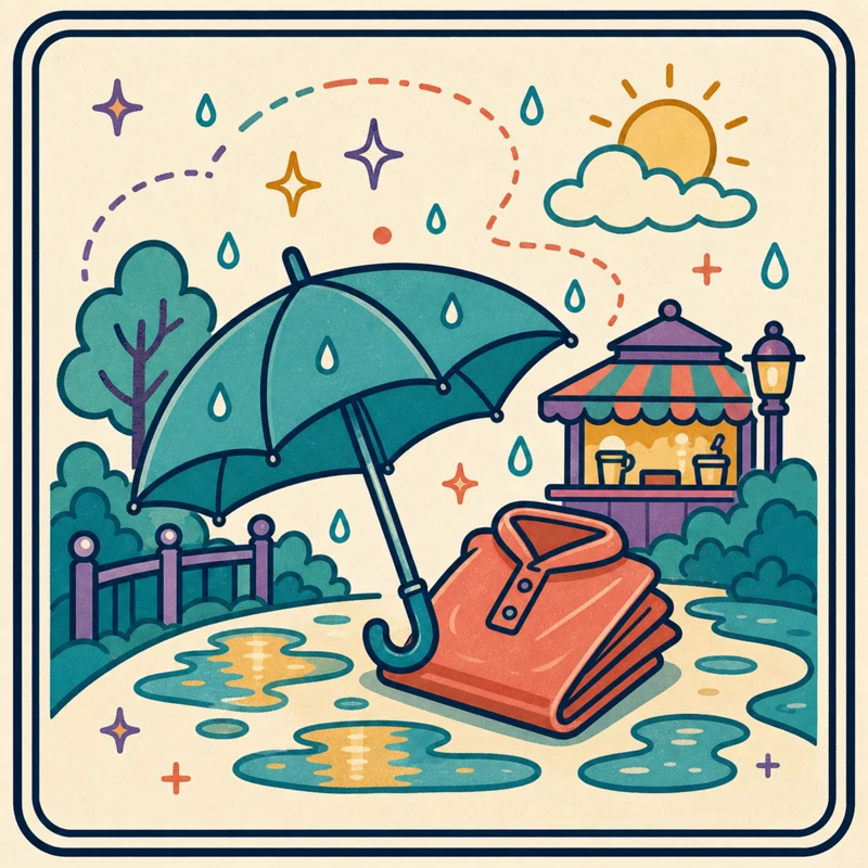 Illustration of rainy-day memory